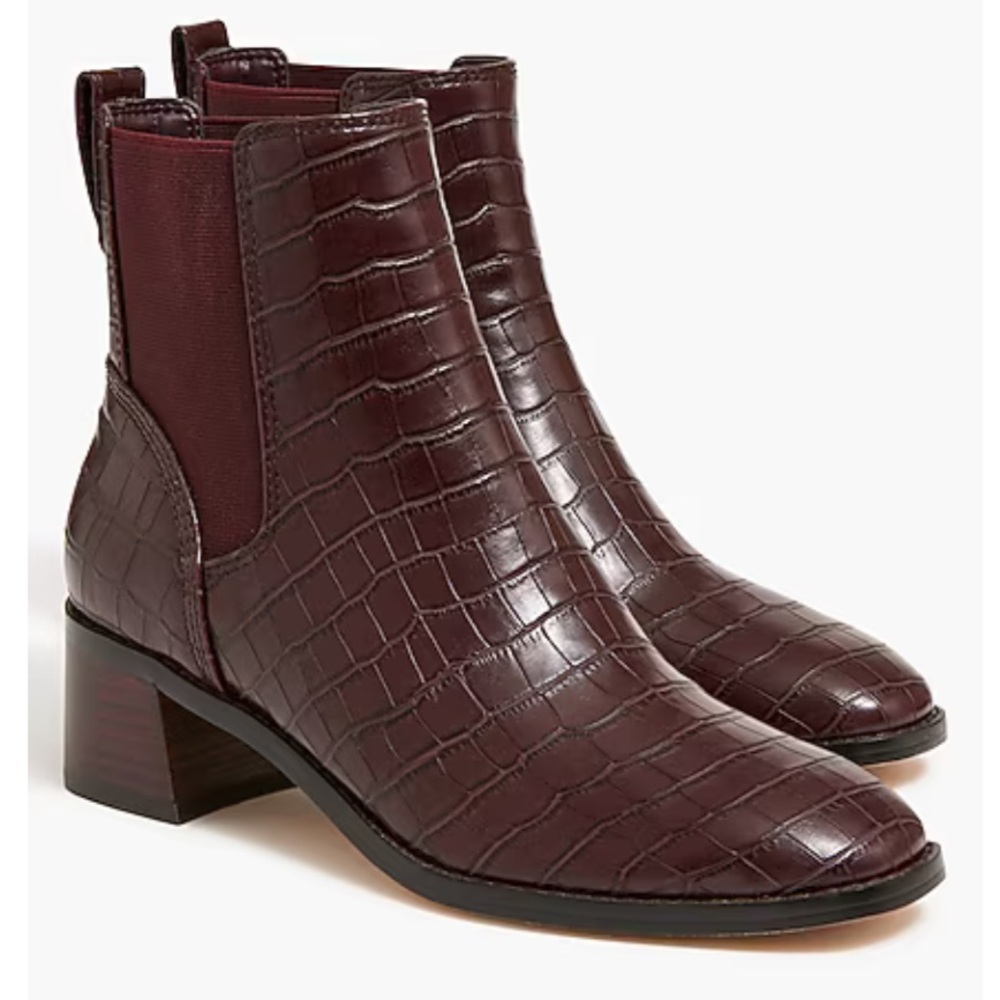 J.Crew Chelsea Boots - Rustic Brown Croc